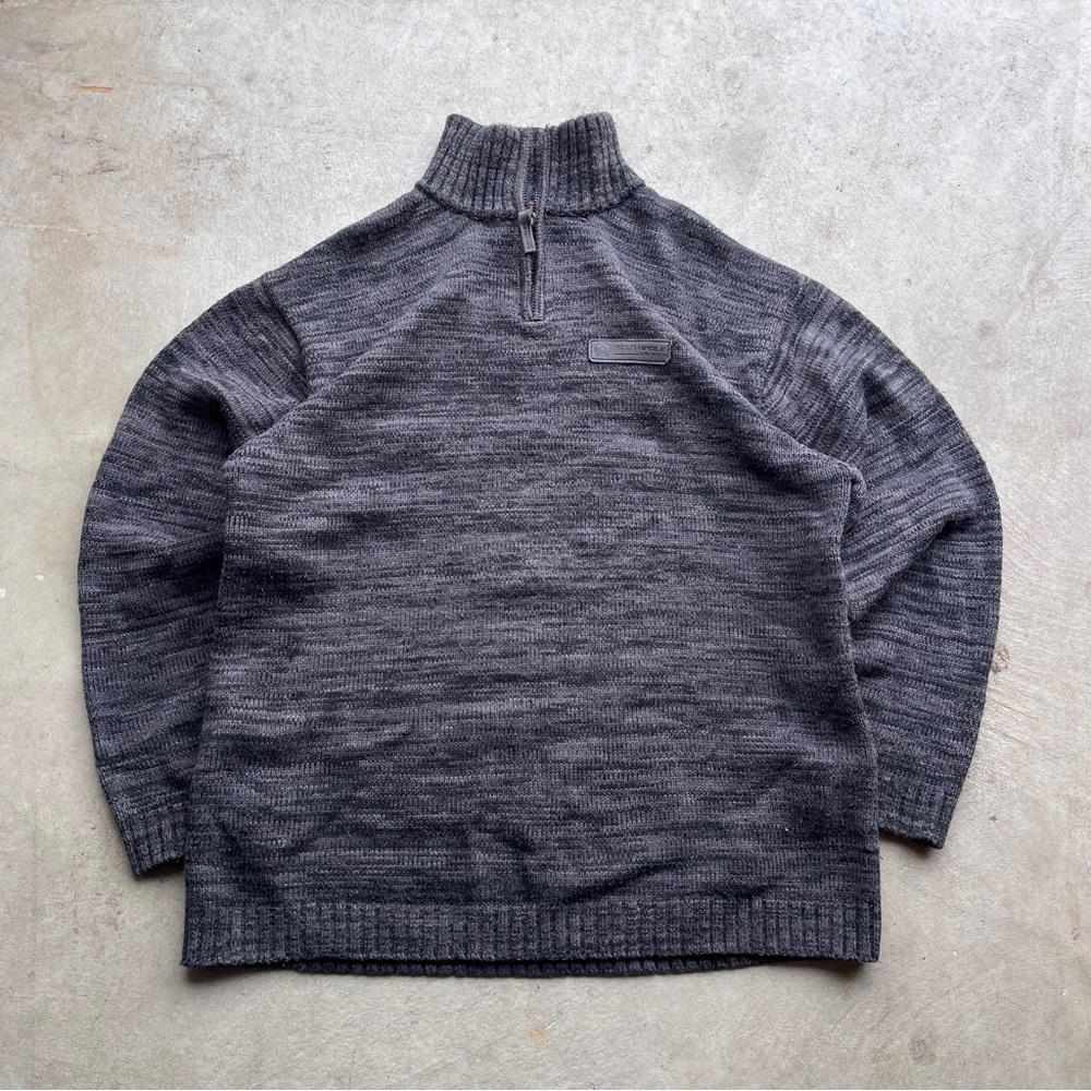 Vintage Y2K Southpole Knit Gray Quarter-Zip